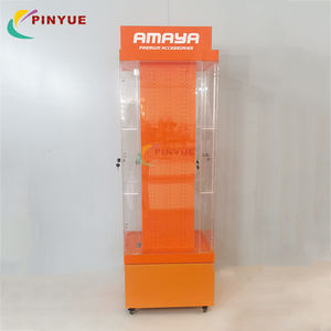 Support d'affichage rotatif en acrylique transparent avec base en bois pliable personnalisée, éclairage LED, <span class=keywords><strong>pour</strong></span> les grands magasins et les supermarchés - Product Image 2