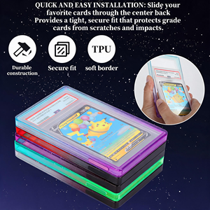 Gradient <b>Glitter</b> TPU Silicone Card Sleeve Fit PSA BGS Graded Slab Protector For Sports Trading Cards - Product Image 5
