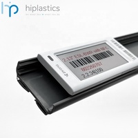 Support d'étiquette électronique Hiplastics PHD en PVC avec système de rail ESL pour étiquettes Hanshow Pricer - Installation facile et utilisation pratique