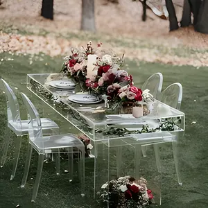 Элегантный гостиничный Свадебный Штабелируемый акриловый прозрачный вечерний гостевой стул со спинкой