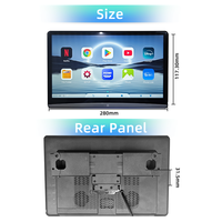 Écran de divertissement pour siège arrière de voiture de 13,3 pouces, Android 13, écran tactile pour appuie-tête, affichage HD, mise en miroir sans fil, USB, WiFi, BT pour voiture