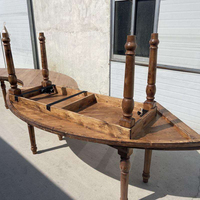 Mesa de Comedor de Madera de Estilo Rústico para Bodas, Banquetes, Hoteles, Uso en Exteriores y Parques, Diseño Moderno, Capacidad de 500 kg, Color Blanco