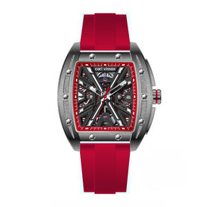 Nuevo reloj mecánico para hombre con forma de tonneau, esqueleto, fondo transparente, resistente al agua, luminoso, elegante reloj de pulsera - Product Image 6