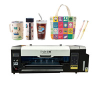 Set de Plóter de Impresión y Corte Mini de 30 cm, Máquina UV A3, Impresora Plana UV DTF para Calcomanías con Plóter de Tiras de Corte Automático