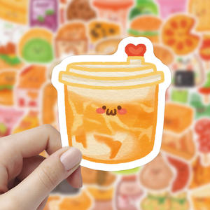 สติกเกอร์ลายการ์ตูนสไตล์อาหาร 60 ชิ้น สำหรับตกแต่งสมุดโน้ต เคสมือถือ กระเป๋าเดินทาง วัสดุสติกเกอร์ ขายส่ง ผลิตในประเทศจีน - Product Image 3