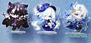 OEM ODM Anime Genshin Impact Fontaine Personnage Acrylique ou Support 13 Personnages Escoffier Furina Neuvillette Wriothesley - Product Image 3
