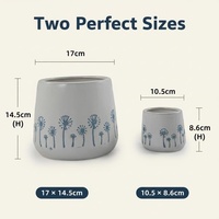 Pot de fleurs moderne en céramique émaillée, durable, petit format, pour usage intérieur/bureau, idéal pour plantes fleuries/vertes, vente en gros