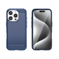 Coques de téléphone portable de bonne qualité pour iPhone 18 Pro Max, coque arrière de téléphone en TPU carbone antichoc pour iPhone 18