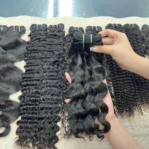 インドの生の髪の束インドのベンダー、生のインドのレミーヘア卸売、生のインドのキューティクルアライメントの髪のベンダー - Product Image 5