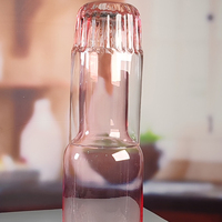 Ensemble de verre de carafe de cascade de couleur Carafe d'eau de haute qualité avec tasse assortie comme ensemble de pichet d'eau en verre de couvercle