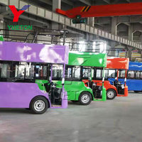 Bus touristique électrique à deux étages de 17 places à vendre, nouveau design, équipement de divertissement extérieur pour les excursions