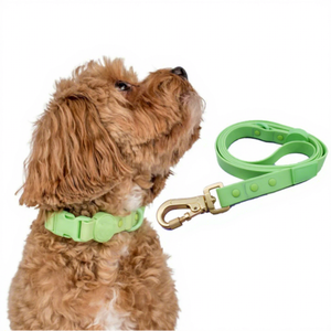 Collar de Perro Ajustable de Lujo, Personalizado, Color Rosa, PVC, Hebilla de Liberación Rápida, Suave, Impermeable, Táctico, Desmontable, Simple, para Cachorros - Product Image 1