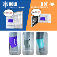 Compresses de gel réutilisables thérapeutiques chaudes/froides en tissu nylon, enveloppement multifonctionnel chaud/froid pour le genou