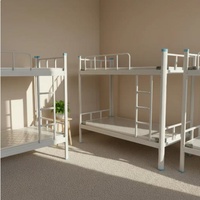 Lit superposé économique en métal robuste, moderne et assemblé, pour hôtel et dortoir, vente directe d'usine chinoise, gain de place