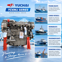 Moteur diesel de propulsion marine SCDC YUCHAI série YC6MJ YC6MJ410L-C23 300KW 1800RPM pour bateau de pêche, bateau de travail avec certification CCS