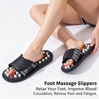 Reflexzonen-Akupressur-Roller Fußmassage-Hausschuhe Plantar-Akupunkturpunkt-Druckmassage mit Kabelloser Fernbedienung zur Fußschmerz-Linderung