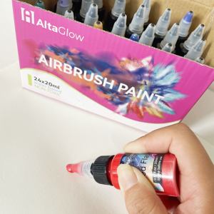 Práctico Juego de Pintura Acrílica para Aerógrafo de 20 ml y 24 Colores <span class=keywords><strong>en</strong></span> Oferta para Lienzo, Papel y Piedra - Product Image 6