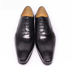 Chaussures Oxford en cuir faites à la main pour homme, style élégant, à lacets, bout pointu, rehaussantes, doublure en cuir, prix d'usine, haute qualité - Product Image 3