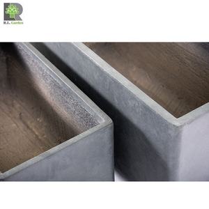 Sovra misura Extra Large lungo rettangolare in fibra di vetro rinforzata vaso vaso <span class=keywords><strong>per</strong></span> giardino all'aperto con stile minimalista - Product Image 4