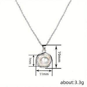 Collana con ciondolo geometrico rotondo per donna, gioielli semplici e alla moda, regalo per l'uso quotidiano - Product Image 5
