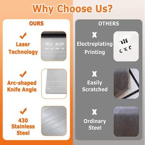 Grattoir/Coupe-pâte/Hachoir en acier inoxydable poli miroir avec échelle <span class=keywords><strong>de</strong></span> mesure, multi-usages - Coupe-gâteau, coupe-pizza - Product Image 4