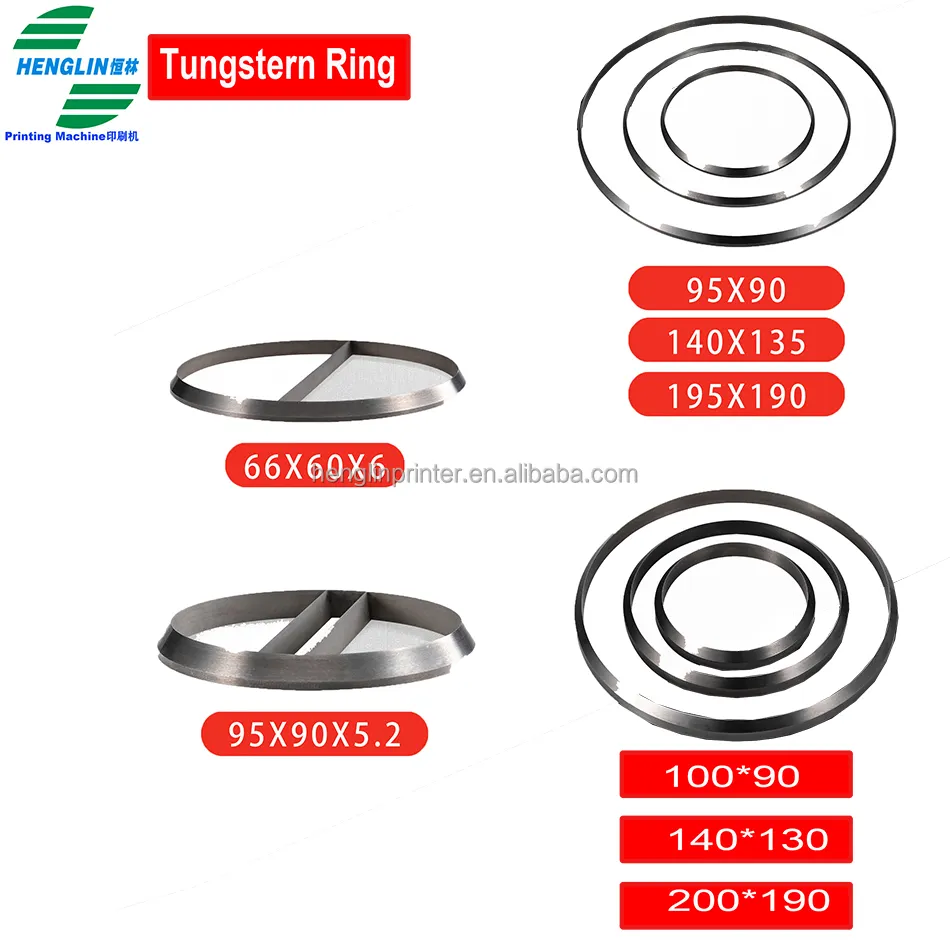 Anello medico durevole del carburo di tungsteno della tazza dell'inchiostro sigillato della stampante del rilievo di alta qualità 90*80*12mm per la macchina da stampa del rilievo della stampante del rilievo