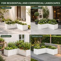 SEEYES Jardinière Modulaire Métallique Personnalisée en Forme de L, Grande Jardinière d'Extérieur pour Fleurs, Jardinière Commerciale pour Aménagement Paysager, Usine OEM ODM