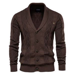 Cardigan en laine respirant à col en V pour homme, tricoté, coupe ample, manches longues, idéal pour les loisirs en hiver - Product Image 4