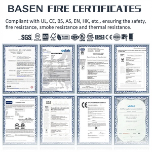 BASEN American Approved <b>U</b>-L Listed Walnut Veneer HPL Fire Door for Villa Hotel Suites Minimalist Design Customizable Sliding - Product Image 6