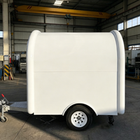 Remorque et camion de restauration mobiles en acier inoxydable personnalisables avec un seul essieu, cuisine complète facile à nettoyer pour une utilisation en extérieur