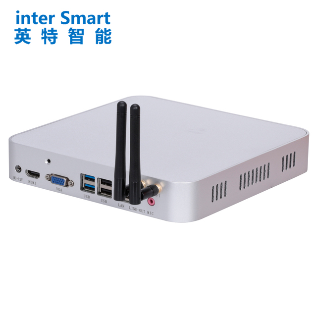 Fanless 12V Linux Ubuntu Celeron Quad Core J1900 X86 Intel Mini PC (Optional Intel Core I3 I5 I7 Pentium Celeron CPU)