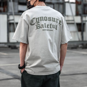 Oem Classic Round Neck Tee Shirt Custom logo t Shirts Plain Cotton Men Tshirt 3d Puff Print Men T-shirt for Men - Product Image 2