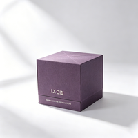 Caja de Regalo de Lujo Personalizada con Doble Puerta y Esencia Morada, con Inserto de EVA, Logotipo Estampado en Caliente, Caja Rígida de Papel para Empaque de Productos para el Cuidado de la Piel