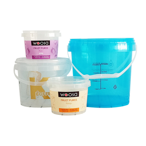 Xô Cấp Thực Phẩm Cung Cấp Từ Nhà Máy Xô Nhựa 500Ml 1L 5L Có Nắp Thùng Sữa Chua Bánh Quy In Logo - Product Image 3