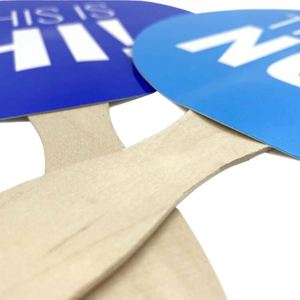 Promotion Paper Handheld Fan Outdoor Advertising Custom Portable Hand Fans With Logo - Product Image 3