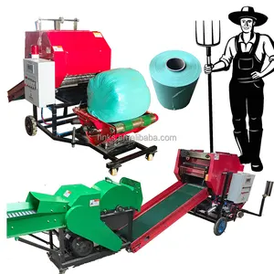 Diesel motor corn silage hay wrapping machine mini round baler for Kenya/silage baler machine in india