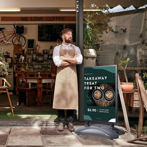 Quảng Cáo Di Động Kim Loại Một Khung Tùy Chỉnh Mô Hình Vuông PVC Vỉa Hè Dấu Hiệu 32Mm Thép Nhôm Đứng Áp phích Ngoài Trời Đứng - Product Image 3