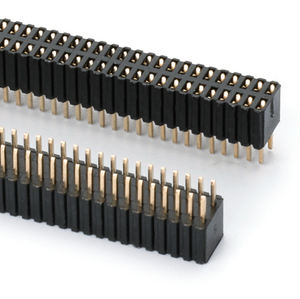 SLM12001GD M52-5102545 암 리셉터클 커넥터 50핀 40핀 1.27mm 스루홀 금도금 블랙 헤더 소켓 - Product Image 1