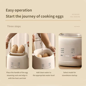<span class=keywords><strong>Cuiseur</strong></span> à œufs domestique compact entièrement automatique 4-6 œufs 300W avec fonction de réservation, multifonctionnel pour œufs à <span class=keywords><strong>la</strong></span> <span class=keywords><strong>coque</strong></span> et chauds - Product Image 5