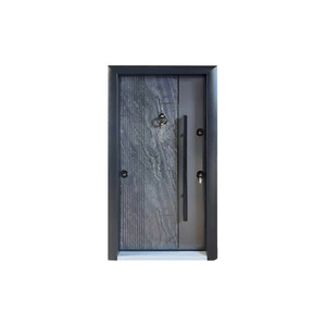 Porte de sécurité en bois grainé, double porte, anti-effraction, extérieure, ouverture manuelle plate, porte complète SFA 024 - Product Image 4