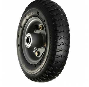 8 x Roues pneumatiques en caoutchouc de 2,50-4 pouces pour chariot de jardin, chariot à main, brouette - Product Image 3