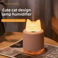 Humidificateur ultrasonique en forme de chat, aromathérapie, veilleuse d'ambiance, adapté à la voiture, pour bureau, hydratant, silencieux, tendance, mignon