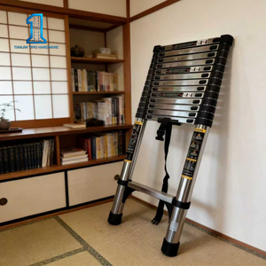 <span class=keywords><strong>Escalera</strong></span> Telescópica Plegable de Acero Inoxidable de Diseño Industrial de 5.5 Metros - Product Image 6