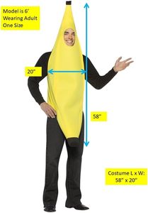 Costume <span class=keywords><strong>de</strong></span> banane léger en polyester pour homme adulte <span class=keywords><strong>Rasta</strong></span> Imposta - Product Image 5