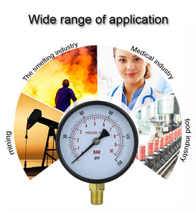 Medidor de pressão de óleo mecânico de 4 polegadas para compressor de ar seco chinês, medidor de pressão de água com 1,6% de precisão - Product Image 5