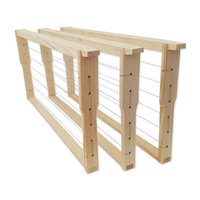 Cadres de ruche en bois de pin assemblés en gros, pleine profondeur, pour ruches Langstroth moyennes, avec grille métallique