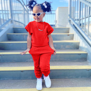 Conjuntos de 2 Piezas de Ropa Deportiva Lisa para Niños Pequeños, Hechos a Medida, al por Mayor, Ropa para Bebés, Conjuntos de Ropa para Niños - Product Image 6