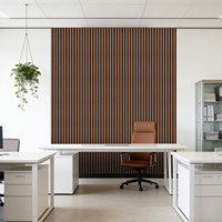 Panneau mural à lattes auto-adhésif amovible, moderne et nouveau, pour la décoration murale du bureau, du salon, de la chambre à coucher et de la salle à manger