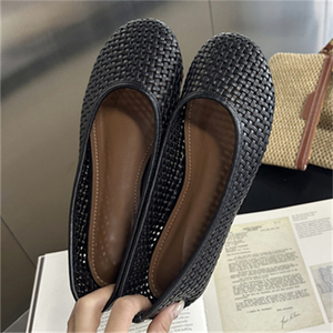 2025 New Breathable Soft Bottom Flat Mesh Summer Sandals Hollow Solid Color Large Size Lazy Work slippers for Outdoor Use - Product Image 3