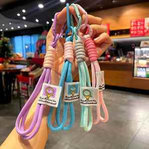 Custom Custom Logo Outdoor <b>Backpack</b> Rope Light Keychain Nylon Braided Rope Climbing Button Carabiner Promotional Woven - Product Image 4